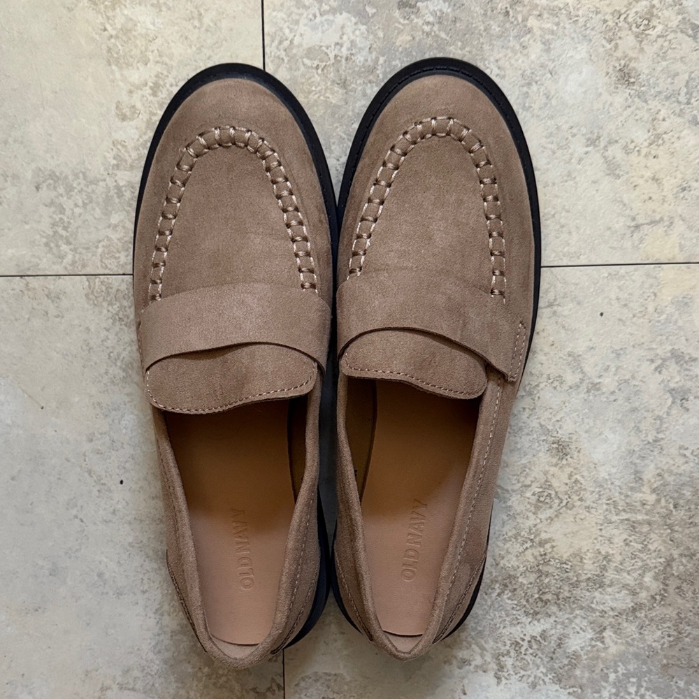 Old Navy Beige Suede Loafers